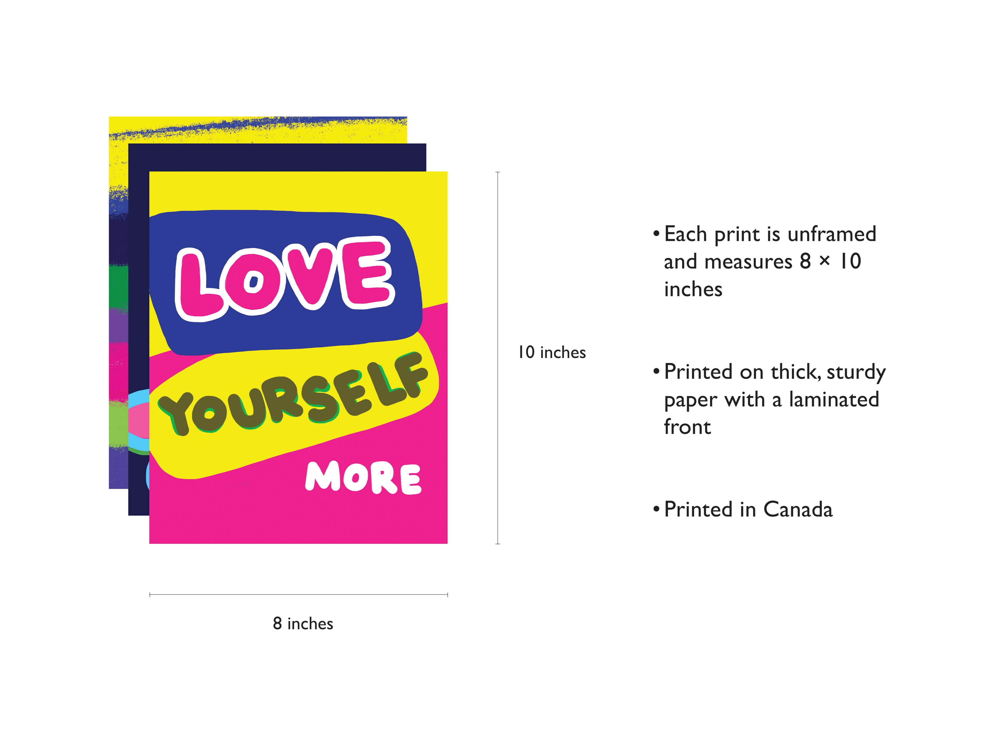 Be Happy, Be You | Set of 3 Unframed 8 × 10 Inch Art Prints