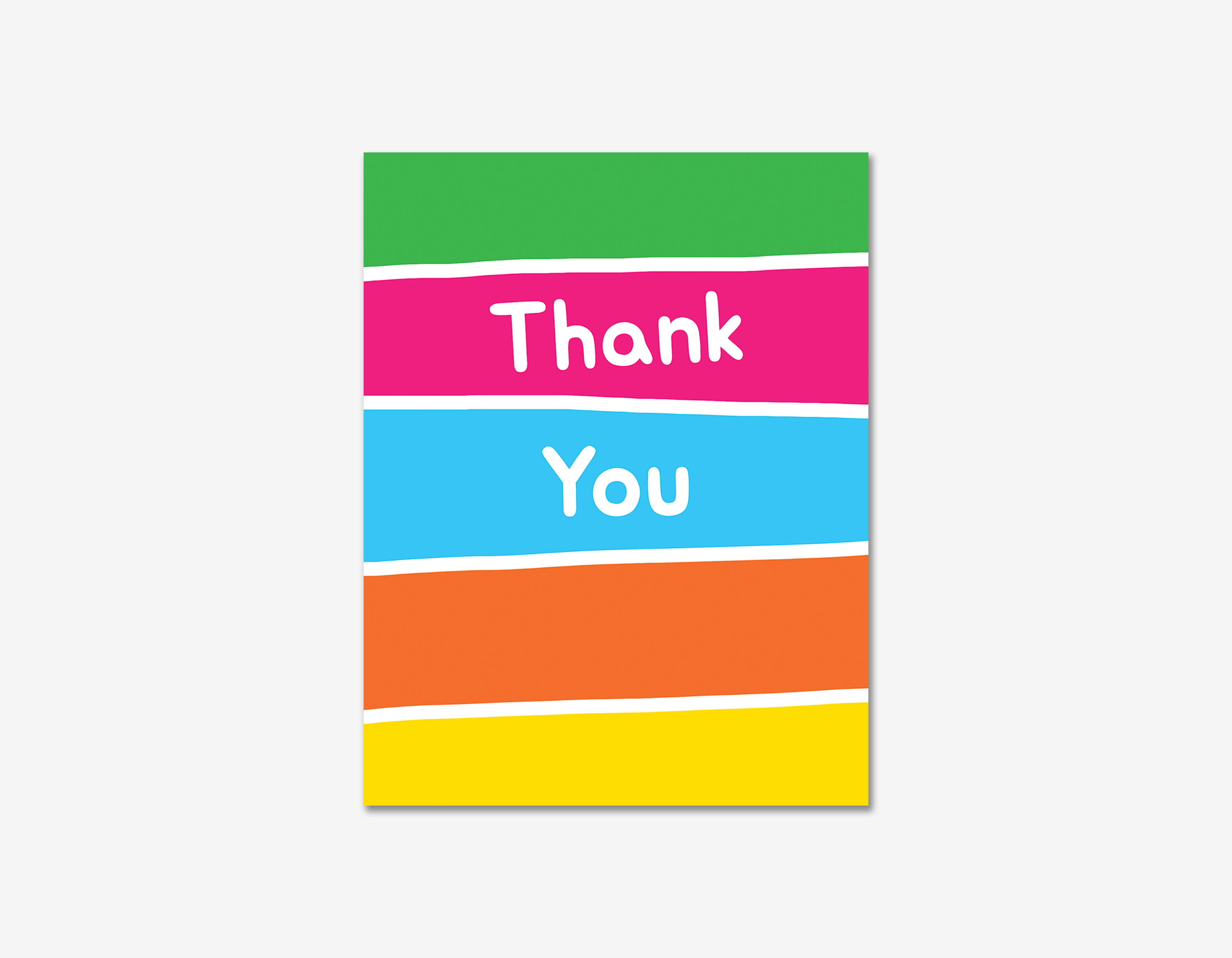 Colorful Stripes Thank You Card