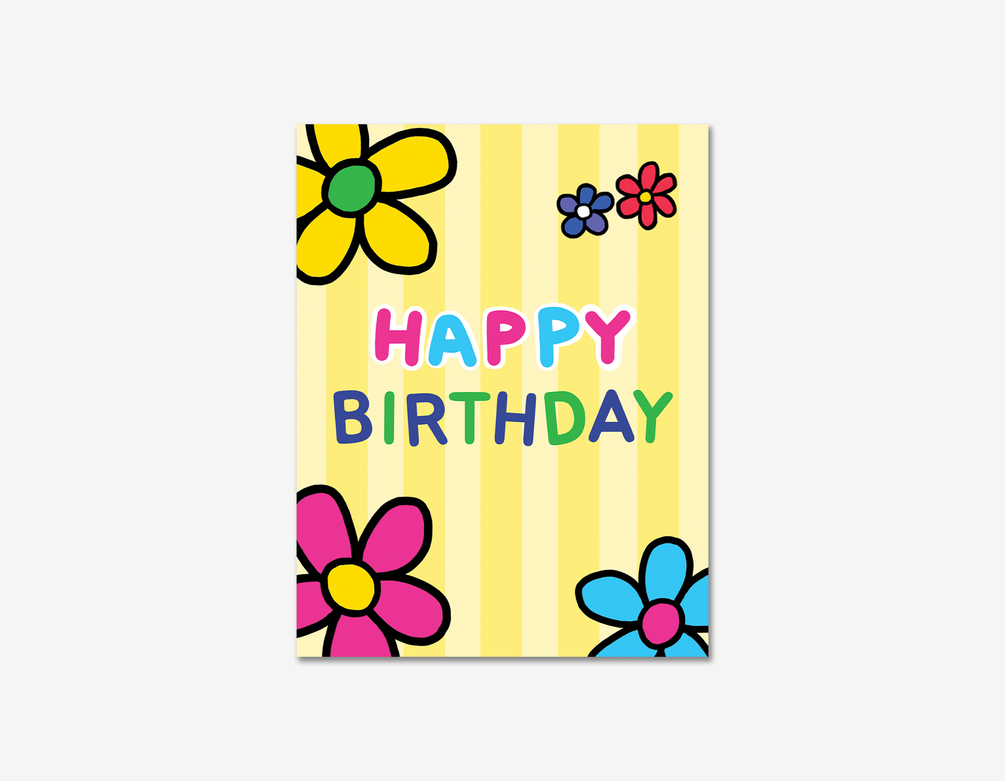Magical Flowers Happy Birthday Greeting Card