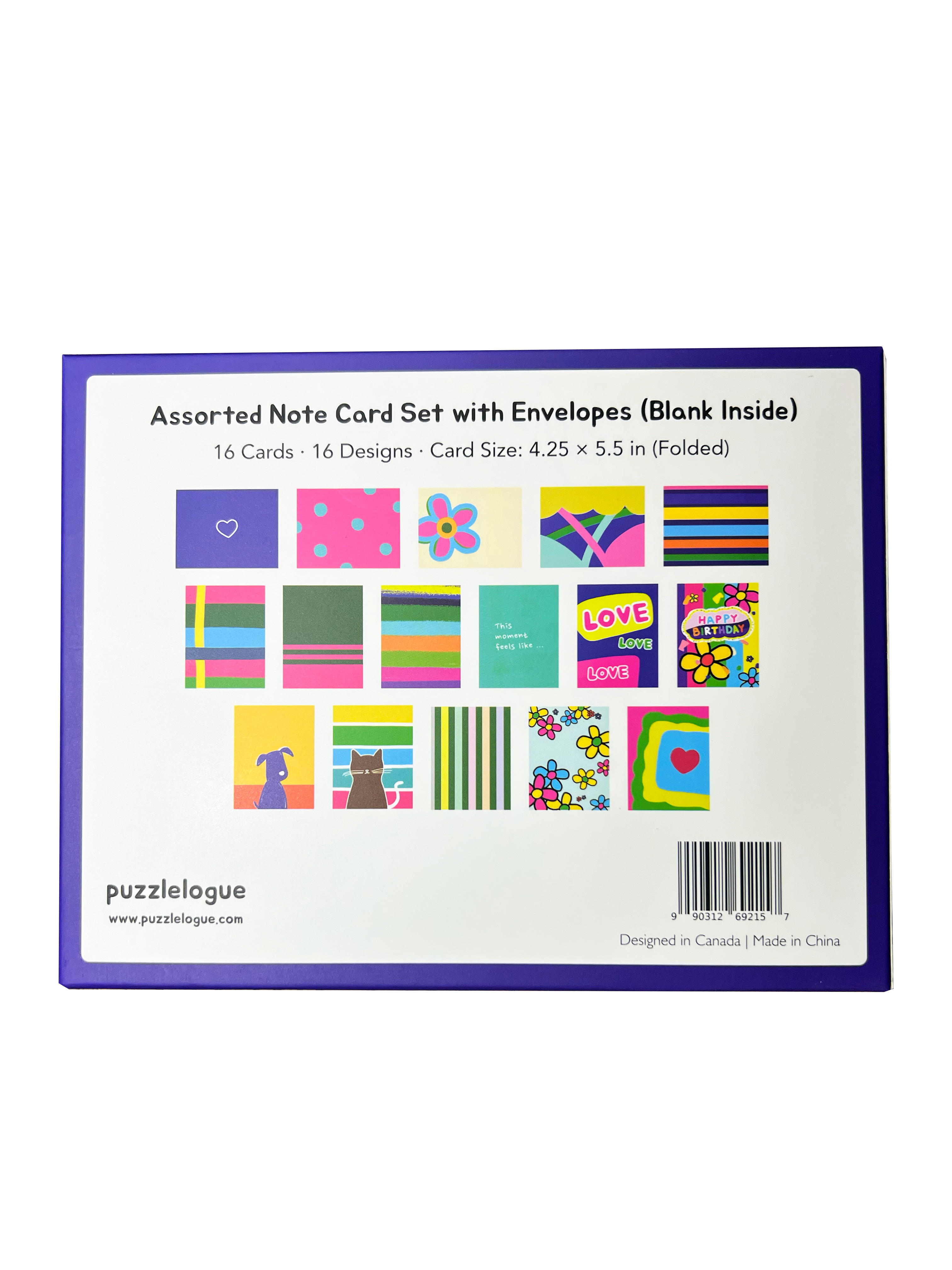 Assorted Note Card Set with Envelopes | 16 Cards, 16 Designs