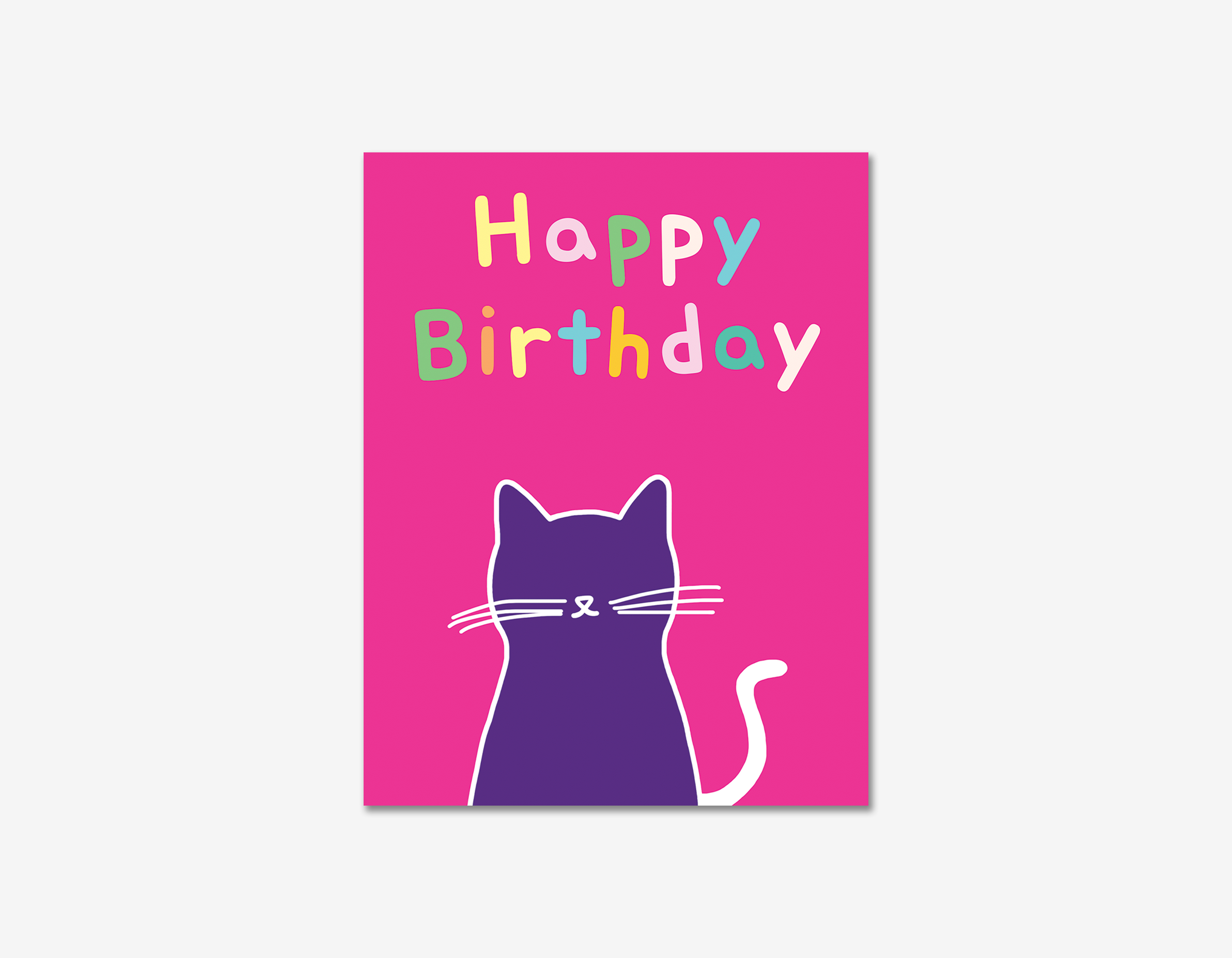 Super Cat Happy Birthday Greeting Card